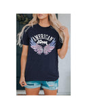 Azura Exchange American Woman Eagle Wing Flag Graphic Tee - L