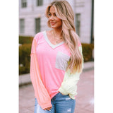 Azura Exchange Long Sleeve Striped Color Block T-Shirt - M