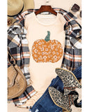 Azura Exchange Floral Pumpkin Graphic Tee - S