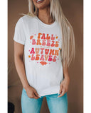 Azura Exchange Graphic Tee with Fall Breeze and Autumn Leaves Design - L