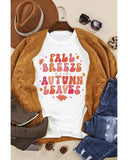 Azura Exchange Graphic Tee with Fall Breeze and Autumn Leaves Design - S