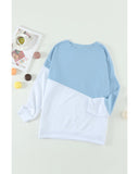 Azura Exchange Patchwork Dropped Shoulder Sweatshirt - L