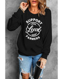 Azura Exchange Local Farmers Print Long Sleeve Sweatshirt - S