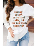 Azura Exchange Thanksgiving Letter Long Sleeve Sweatshirt - L