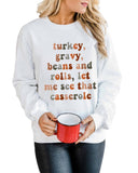 Azura Exchange Thanksgiving Letter Long Sleeve Sweatshirt - L