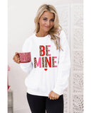 Azura Exchange Leopard Heart Print Long Sleeve Sweatshirt - L