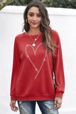 Azura Exchange Heart Shaped Long Sleeve Sweatshirt - 2XL