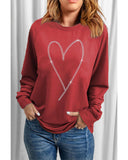 Azura Exchange Heart Shaped Long Sleeve Sweatshirt - 2XL