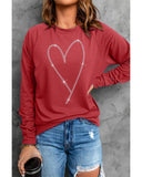 Azura Exchange Heart Shaped Long Sleeve Sweatshirt - 2XL