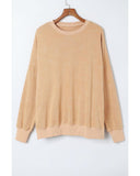 Azura Exchange Oversized Khaki Drop Shoulder Sweatshirt - S