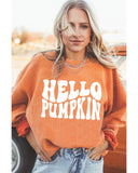 Azura Exchange HELLO PUMPKIN Graphic Corded Sweatshirt - 2XL