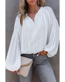 Azura Exchange V Neck Balloon Sleeve Shirt - M