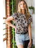 Azura Exchange Leopard Print Ruffled Blouse - L