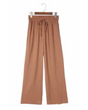 Azura Exchange Elastic Waist Casual Wide Leg Pants - M