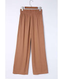 Azura Exchange Elastic Waist Casual Wide Leg Pants - S