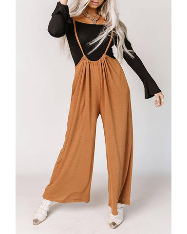 Azura Exchange Wide Leg Suspender Pants - XL