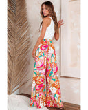 Azura Exchange Printed Wide Leg Pants - S