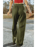 Azura Exchange Textured Wide Leg Pants - M