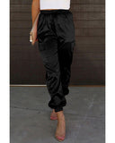 Azura Exchange Pocketed Satin Drawstring Pants - XL