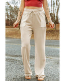 Azura Exchange Knit Pants with Drawstring Waist and Pockets - L