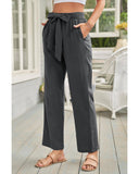 Azura Exchange Wide Leg Pants with Elastic Waist and Drawstring - L