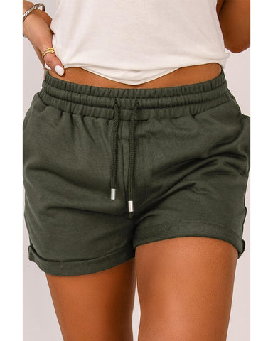 Azura Exchange Lounge Shorts with Tie Waist and Side Pockets - M