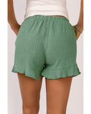 Azura Exchange High Waist Ruffle Shorts with Pockets - S