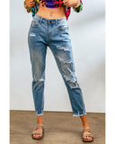 Azura Exchange Distressed Boyfriend Denim Pants - S