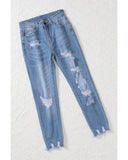 Azura Exchange Distressed Boyfriend Denim Pants - S