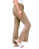 Azura Exchange Khaki High Waist Flare Jeans - 12 US