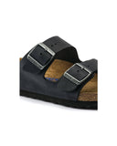 Oiled Leather 2-Strap Sandals with Soft Footbed - 36 EU