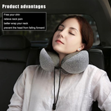 Pain Relief Memory Foam Neck Pillow for Travel in Car U Shape Travel Pillow Airplane with Eye Mask Set