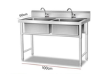 Freestanding Double Stainless Steel Kitchen Sink