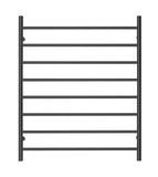 2023 Matte Black stainless steel Heated Towel Rail rack Round AU 1000*450mm