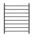 2023 Matte Black stainless steel Heated Towel Rail rack Round AU 1000*620mm