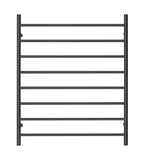 2023 Matte Black stainless steel Heated Towel Rail rack Round AU 1000*850mm