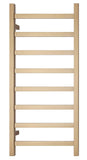 2023 Brushed Brass Gold stainless steel Heated Towel Rail rack Square AU 1000*450mm No Timer