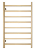 2023 Brushed Brass Gold stainless steel Heated Towel Rail rack Square AU 1000*450mm No Timer