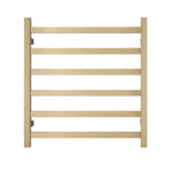 2023 Brushed Brass Gold stainless steel Heated Towel Rail rack Square AU 1000*450mm No Timer