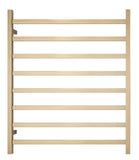 2023 Brushed Brass Gold stainless steel Heated Towel Rail rack Square AU 1000*450mm No Timer