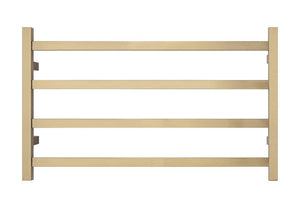 2023 Brushed Brass Gold stainless steel Heated Towel Rail rack Square AU 1000*450mm No Timer