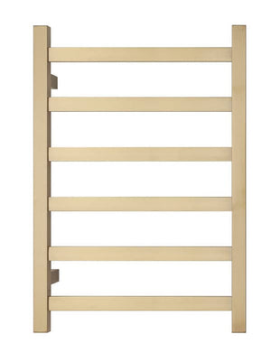 2023 Brushed Brass Gold stainless steel Heated Towel Rail rack Square AU 650*620mm No Timer