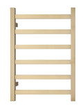 2023 Brushed Brass Gold stainless steel Heated Towel Rail rack Square AU 650*620mm No Timer