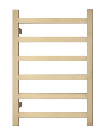 2023 Brushed Brass Gold stainless steel Heated Towel Rail rack Square AU 650*620mm No Timer