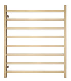 2023 Brushed Brass Gold stainless steel Heated Towel Rail rack Square AU 650*620mm No Timer