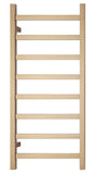 2023 Brushed Brass Gold stainless steel Heated Towel Rail rack Square AU 650*620mm No Timer