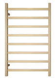 2023 Brushed Brass Gold stainless steel Heated Towel Rail rack Square AU 650*620mm No Timer