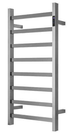 2023 Brushed Nickel stainless steel Heated Towel Rail rack Square AU 1000*450mm Timer