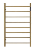 2023 Brushed Brass Gold stainless steel Heated Towel Rail rack Round AU 1000*620mm Timer