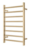 2023 Brushed Brass Gold stainless steel Heated Towel Rail rack Square AU 1000*620mm No Timer